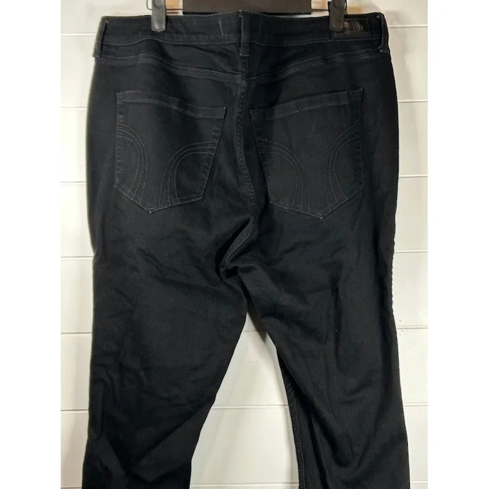 Hollister Curvy‎ High Rise Super Skinny Distressed Black Jeans 18R W34R